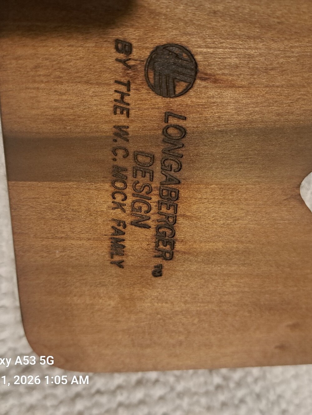 Longaberger Design Wood Plaque - Natural Brown - Picture 3 of 7